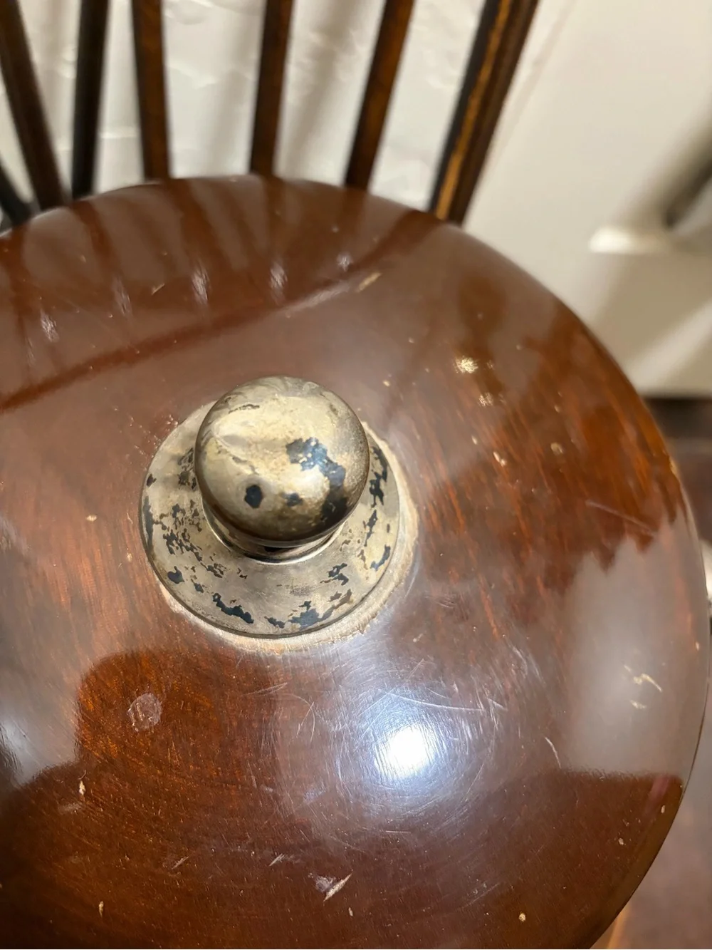 Vintage Sterling Silver Mahogany Ice Bucket With Lid
